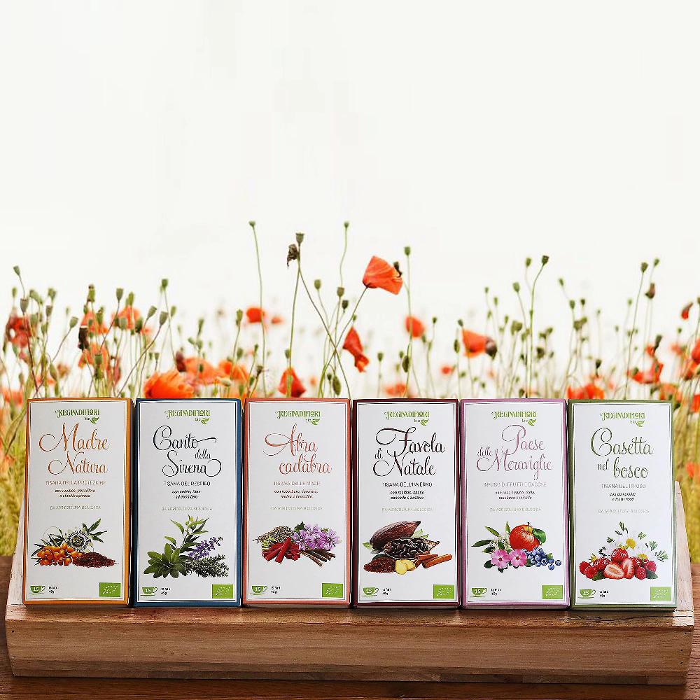 QVC Regina di fiori Tisane Biologiche in gusti assortiti (90 bustine)