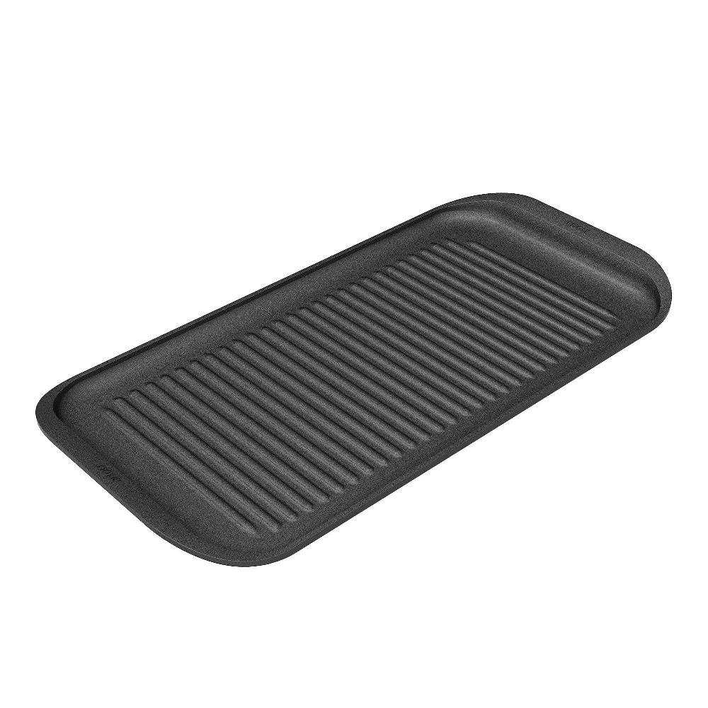 QVC Risoli Piastra lunga BBQ per grigliata 36x18cm in alluminio