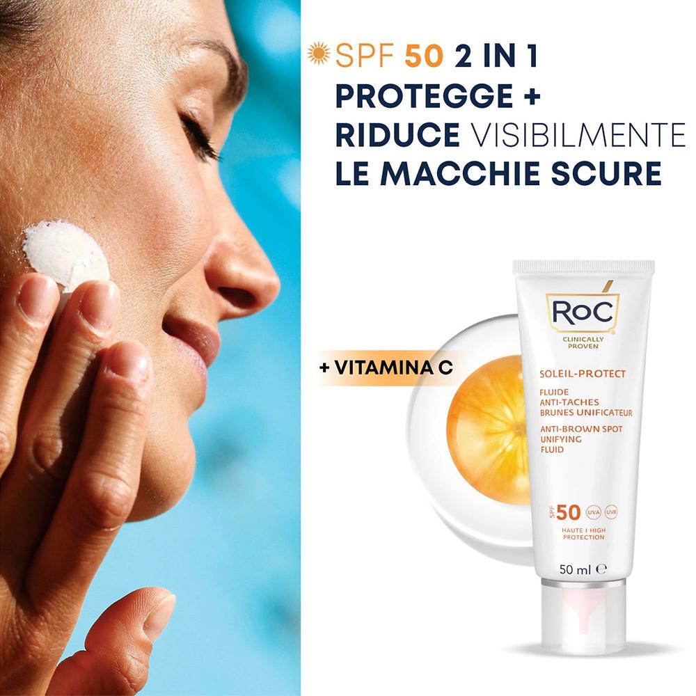 QVC RoC Soleil-Protect Protezione Solare SPF50+ Con Vitamina C