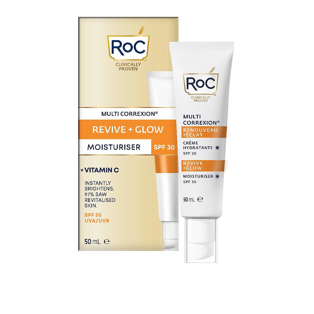 QVC RoC Trattamento viso giorno Revive+Glow con SPF30