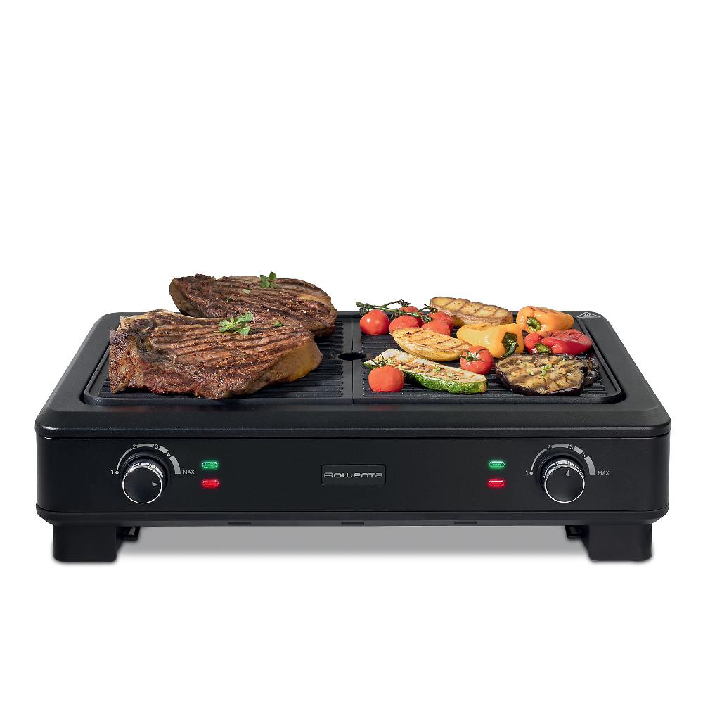 QVC Rowenta Smokeless Grill 2 Zone Di Cottura Indipendenti KG9008