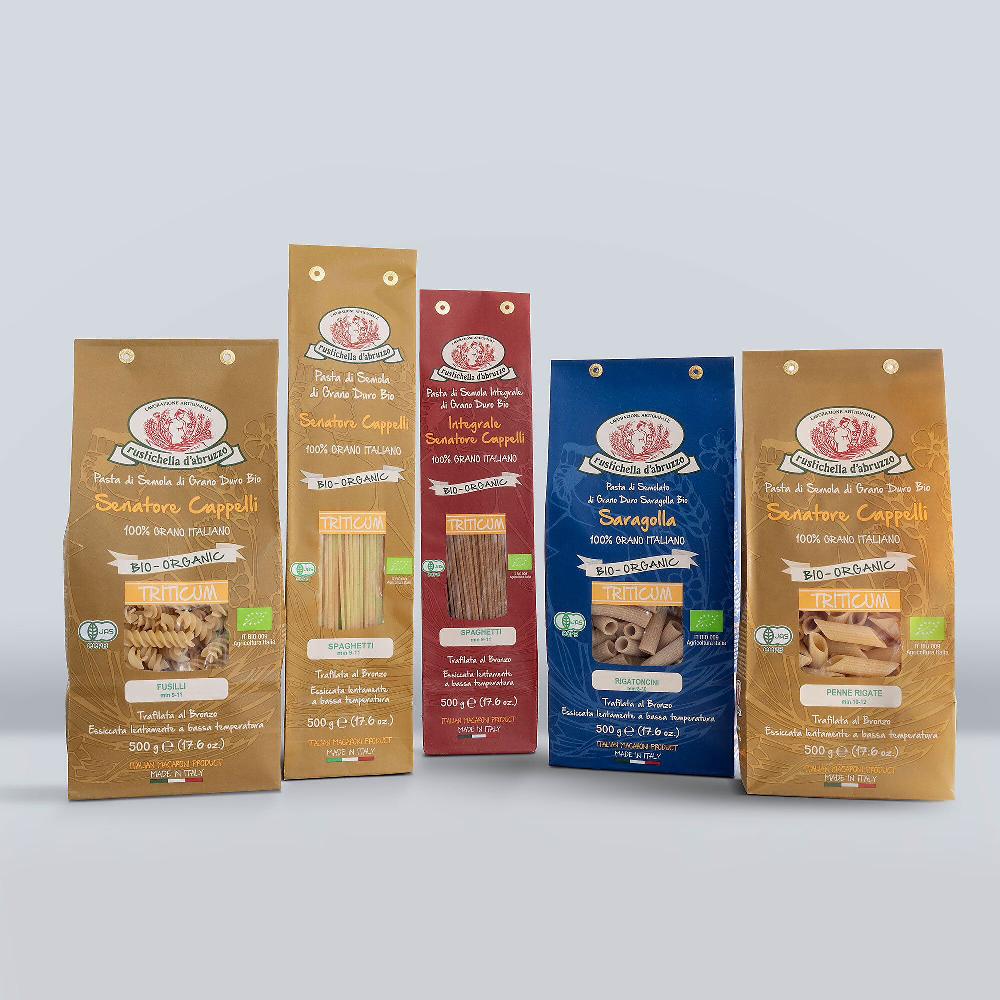 QVC Rustichella d’Abruzzo Scatola regalo Linea Bio con pasta di grani antichi 5 conf