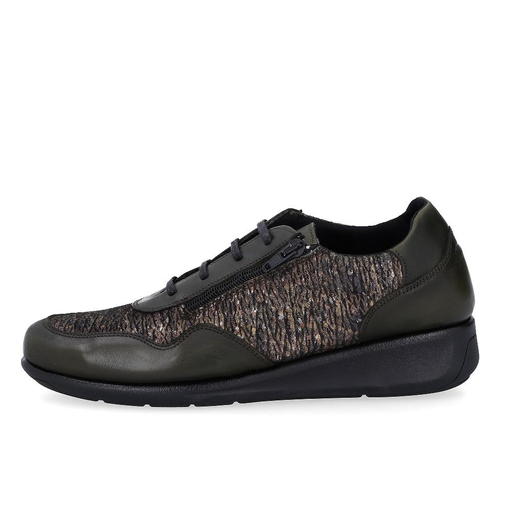 QVC Sabatini Scarpe Stringate Bruna In Pelle Lavorazione Sacchetto