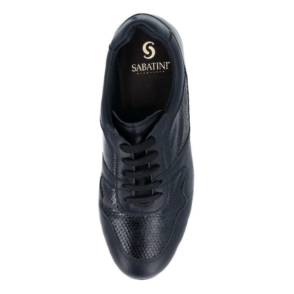 QVC Sabatini Sneaker In Pelle Con Lavorazione A Sacchetto Suola 4cm
