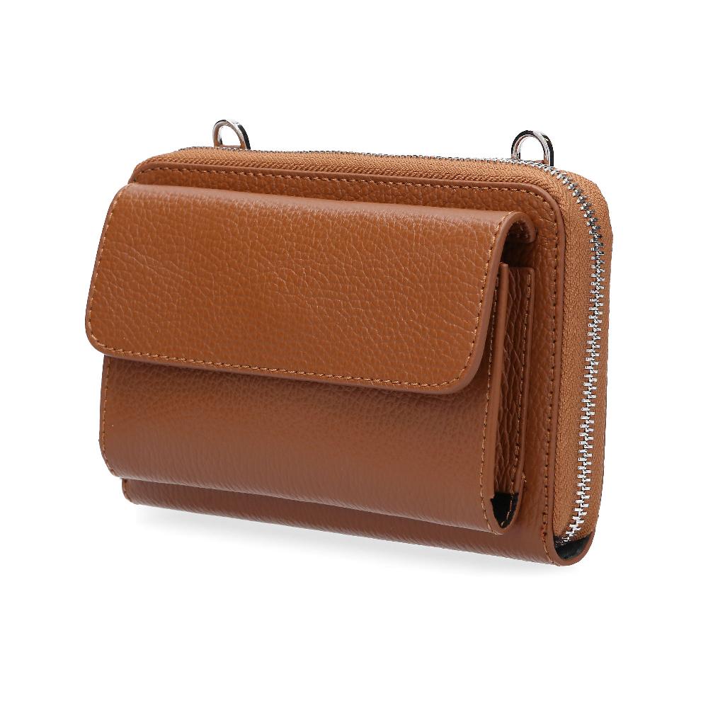 QVC Sabbatini & Turco Portafoglio/pochette Essy In Pelle Dollaro Con Tracolla