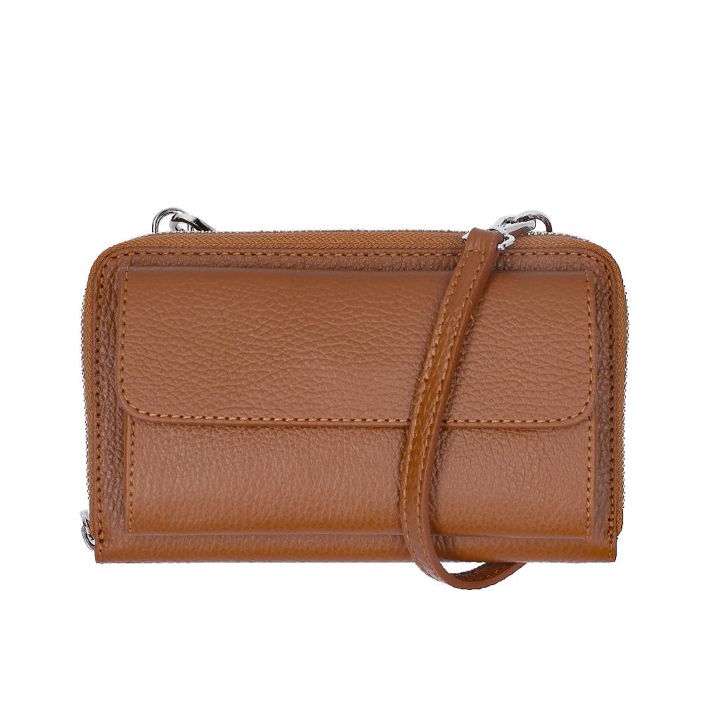 QVC Sabbatini & Turco Portafoglio/pochette Essy In Pelle Dollaro Con Tracolla