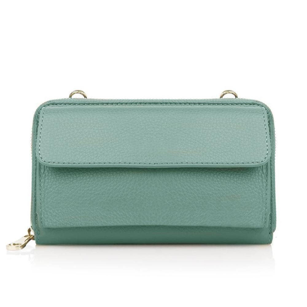 QVC Sabbatini & Turco Portafoglio/pochette Essy in pelle dollaro con tracolla
