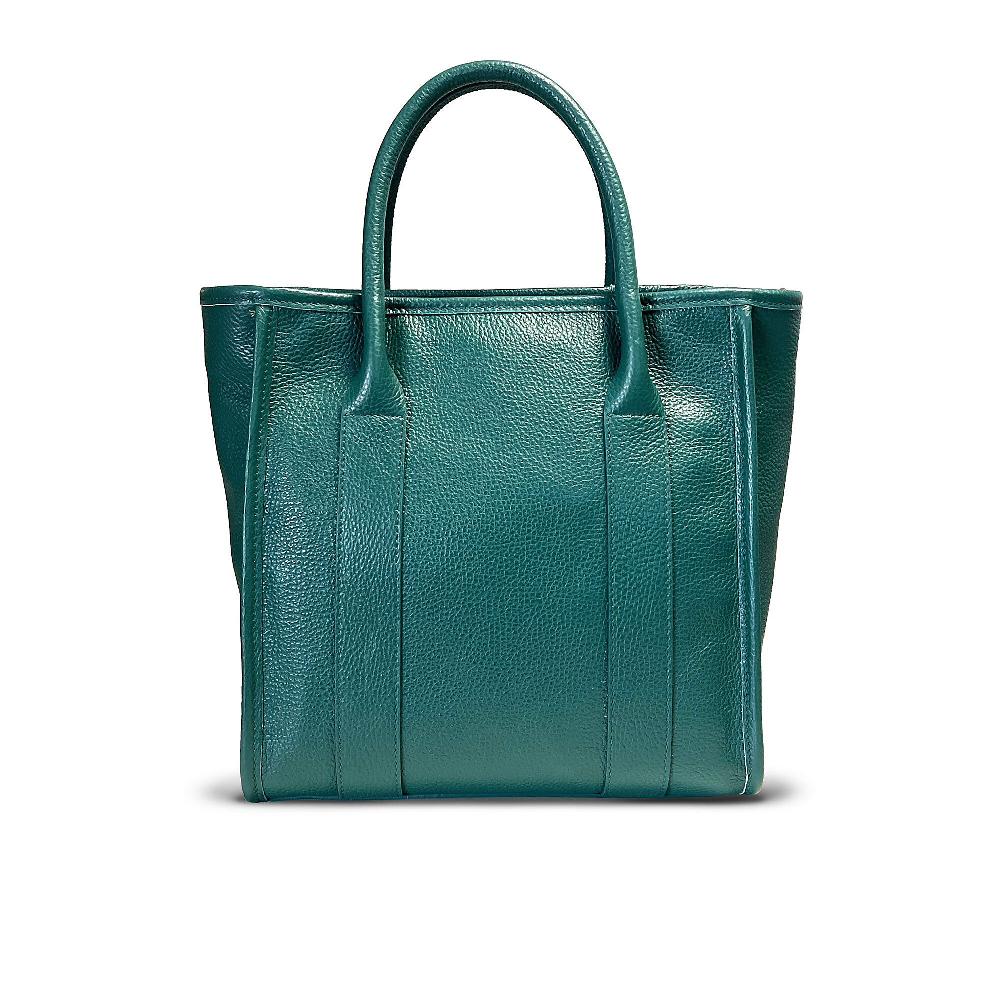 QVC Sabbatini & Turco Shopping bag Olivia in pelle con manici e tracolla