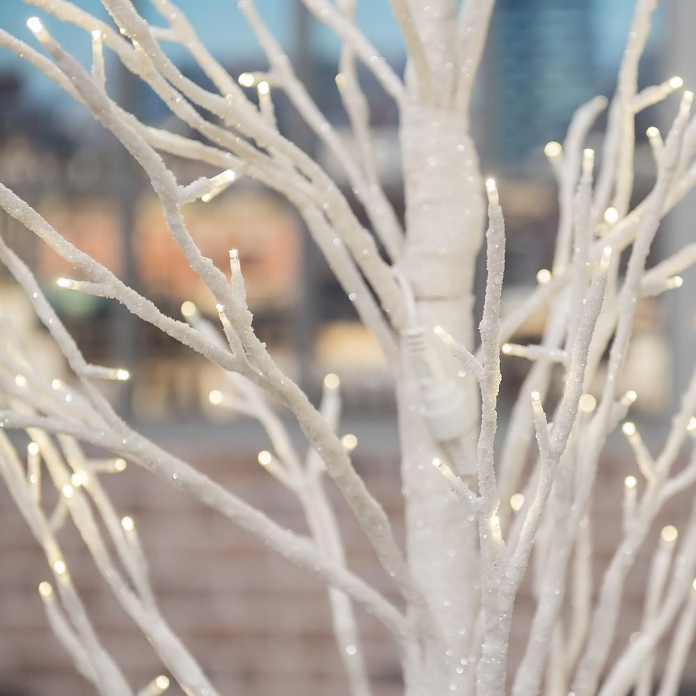 QVC Santa's Express Albero Di Natale White Glitter 180cm