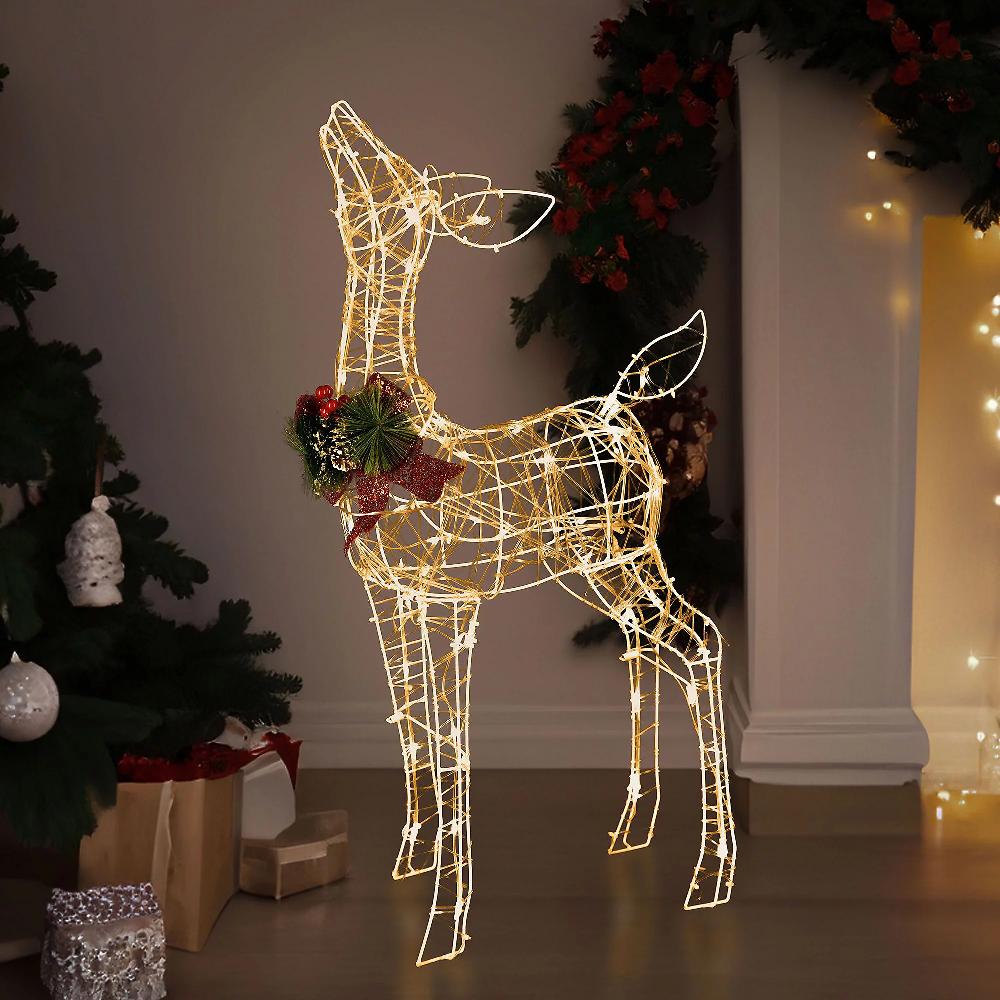 QVC Santa's Express Baby renna natalizia con LED e timer