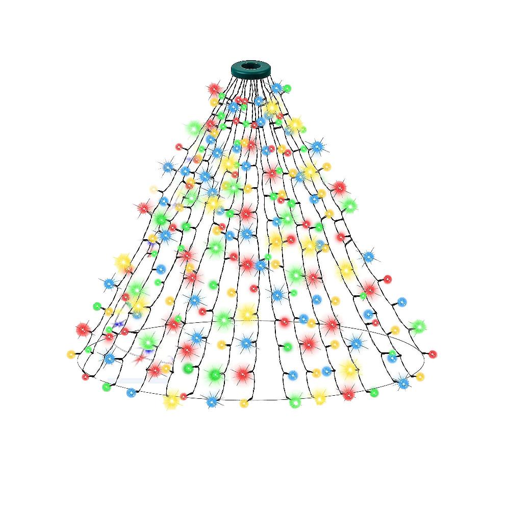 QVC Santa's Express Luci LED per albero di Natale con anello