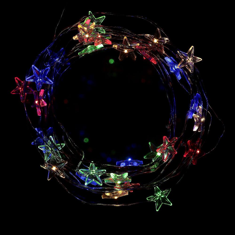 QVC Santa's Express Set 3 Catene Luminose Con Luci A Stella E Telecomando