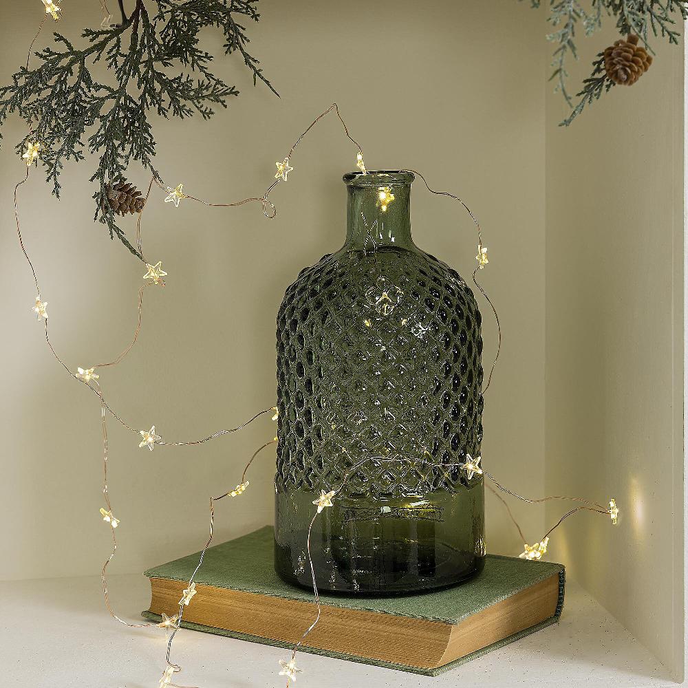 QVC Santa's Express Set 3 catene luminose con luci a stella e telecomando