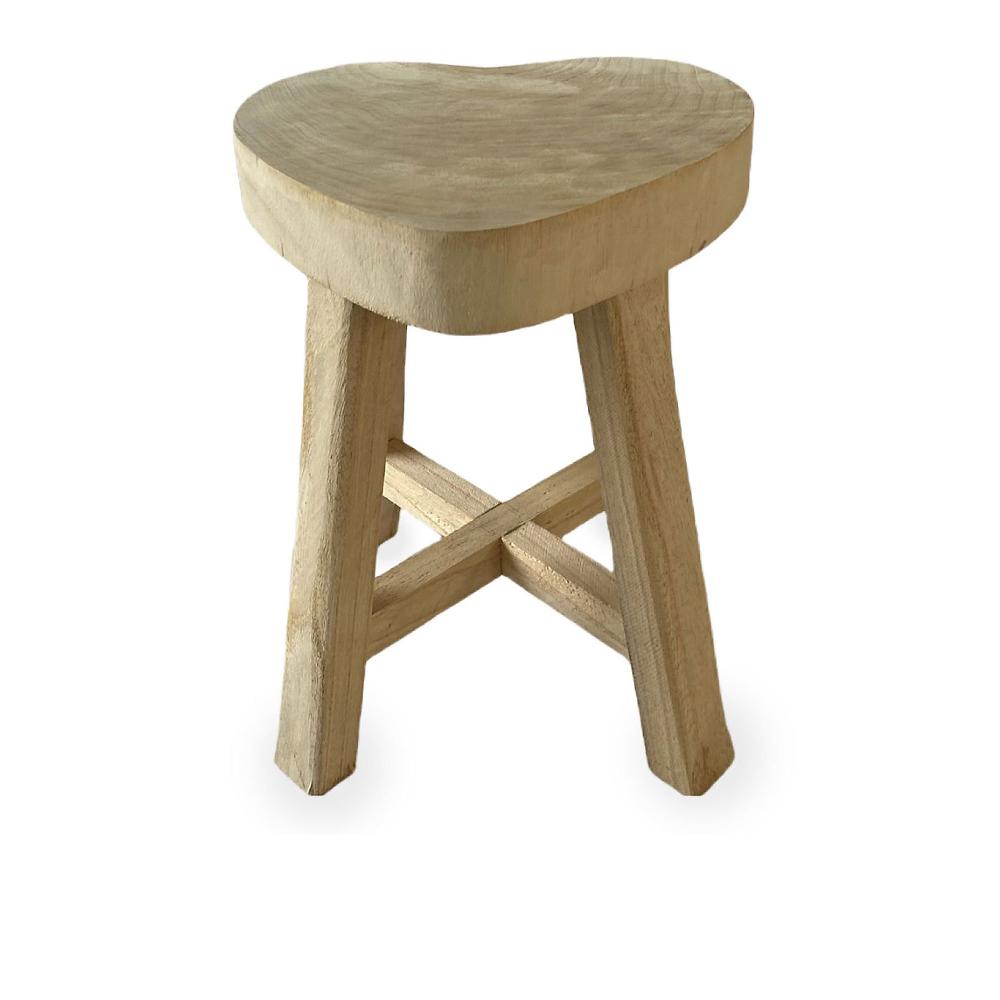 QVC Santa’s Express Sgabello Legno Coeur in colore naturale