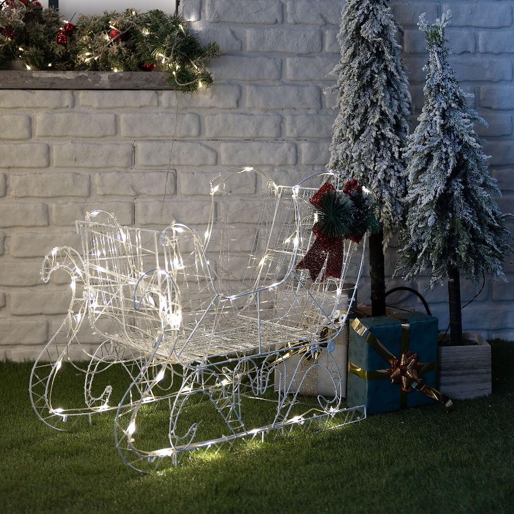 QVC Santa's Express Slitta pre-illuminata da esterno e interno