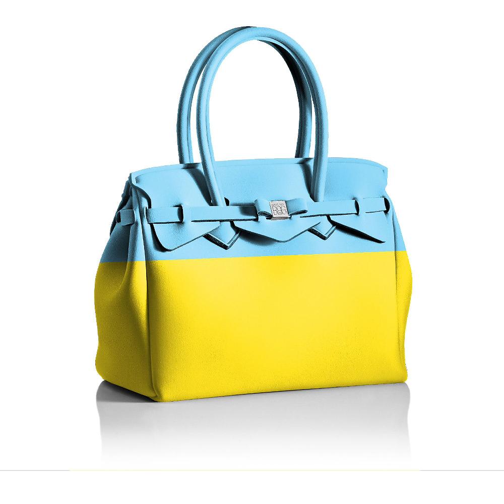 QVC Save My Bag Borsa A Mano Bicolore Miss Plus Latitude
