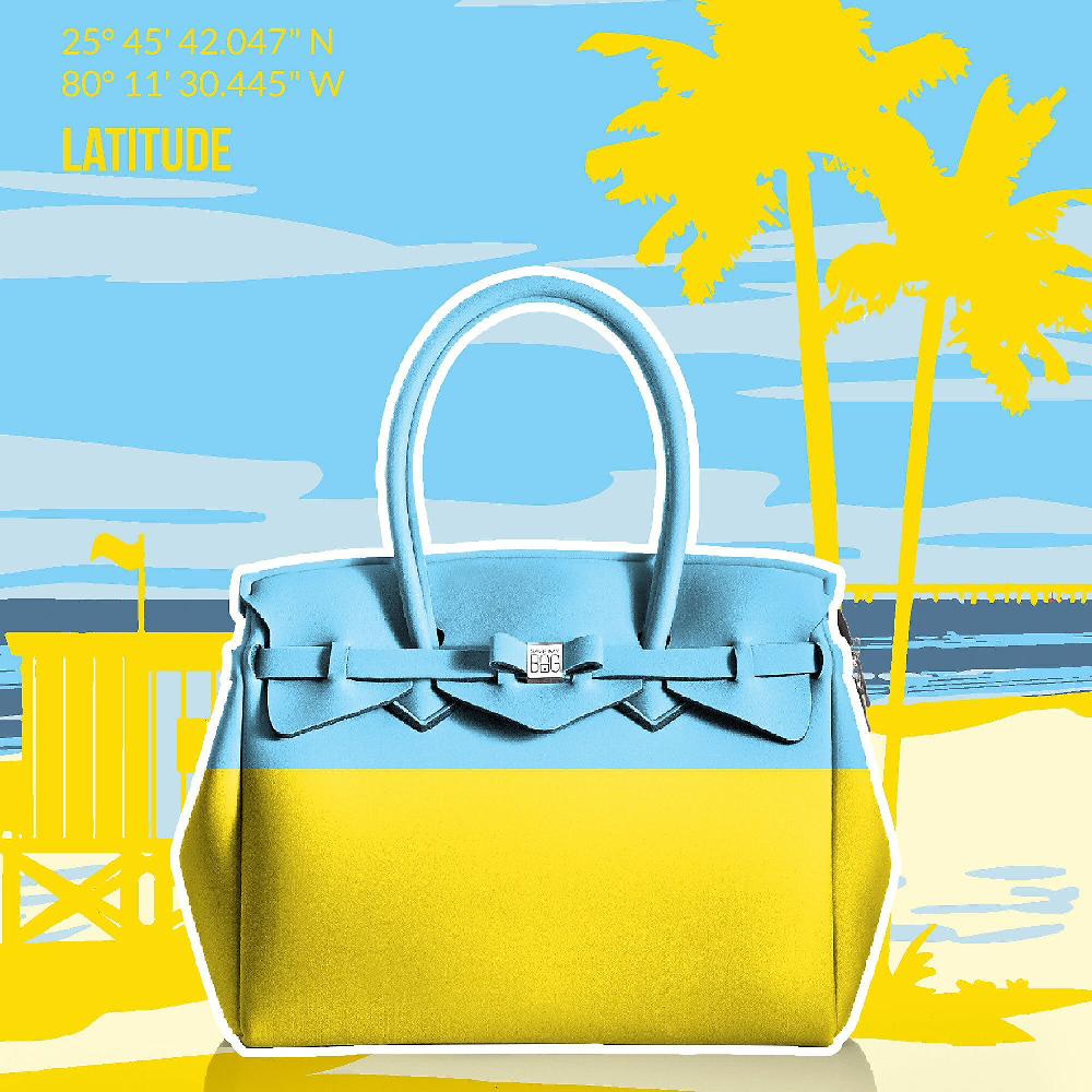 QVC Save My Bag Borsa A Mano Bicolore Miss Plus Latitude