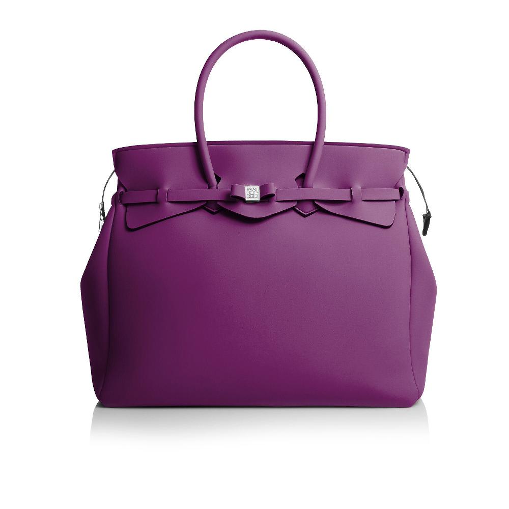 QVC Save my Bag Borsa a mano in poly-fabric doppio manico e zip
