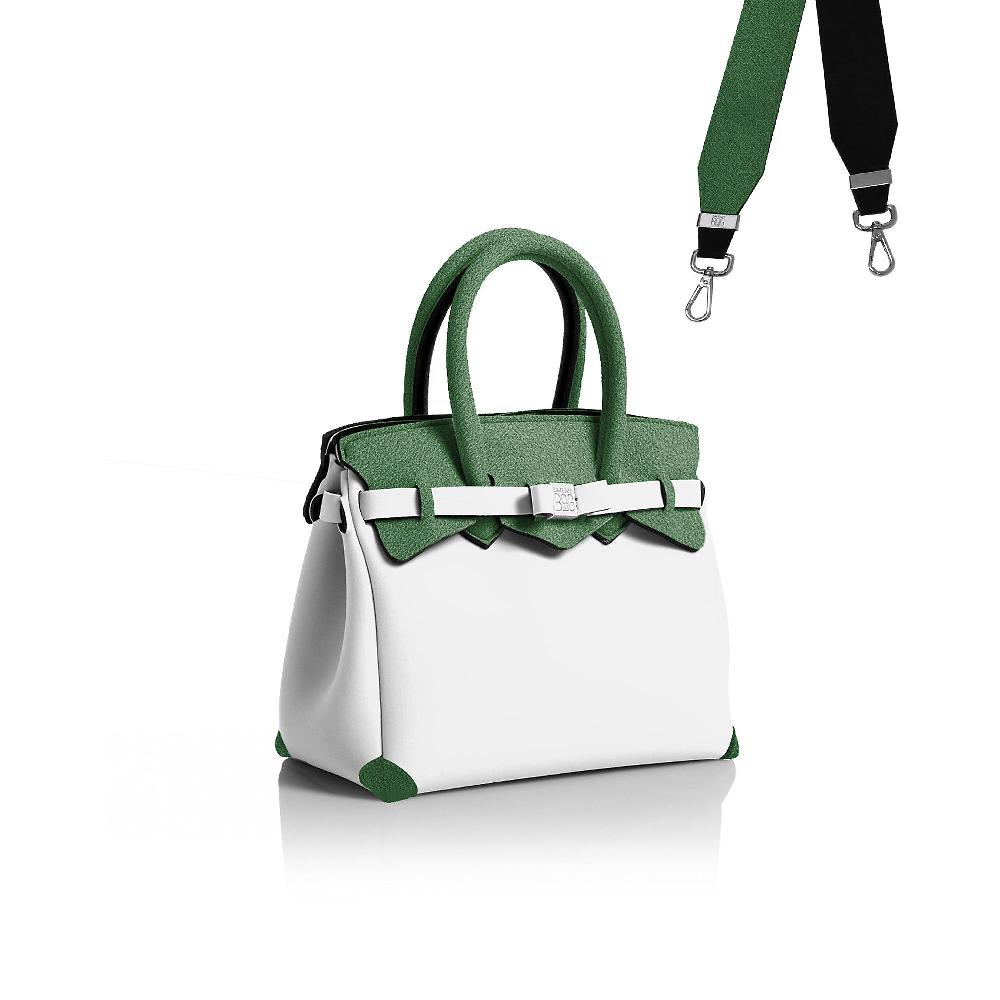 QVC Save My Bag Borsa A Mano Piccola Bicolore In Poly-fabric
