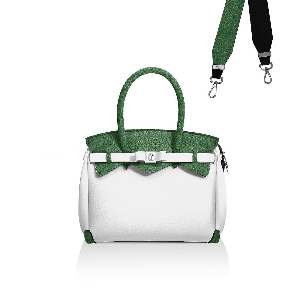 QVC Save my Bag Borsa a mano piccola bicolore in poly-fabric