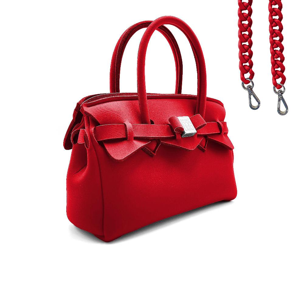QVC Save My Bag Borsa Missy Made In Italy In Poly-fabric Con Tracolla