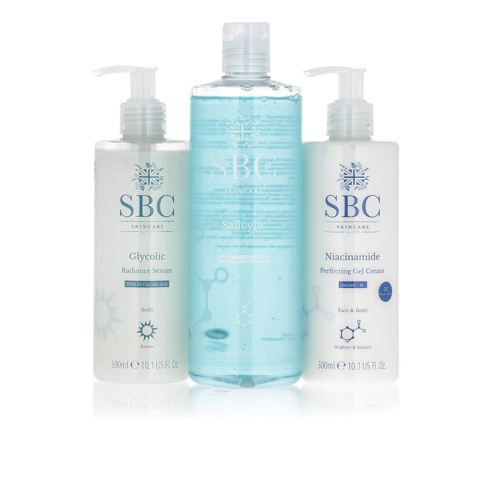 QVC SBC Crema Niacinamide Siero Corpo Glycolic Detergente Salicylic