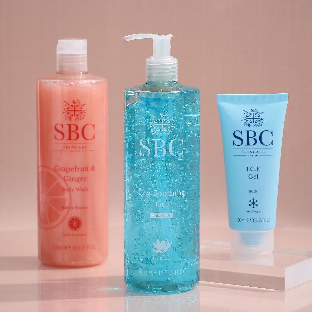 QVC SBC Gel gambe I.C.E. Gel e bagnoschiuma Grapefruit&Ginger