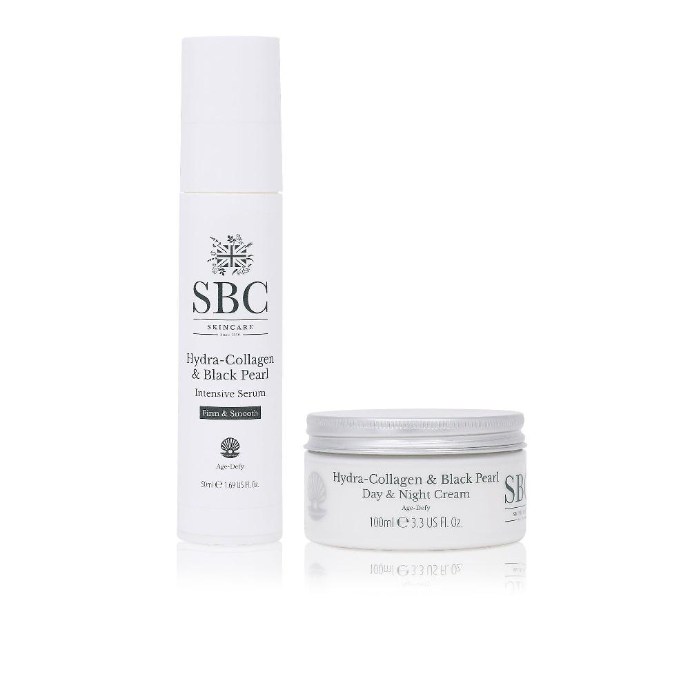 QVC SBC Hydra-Collagen&Black Pearl: siero viso + crema giorno&notte