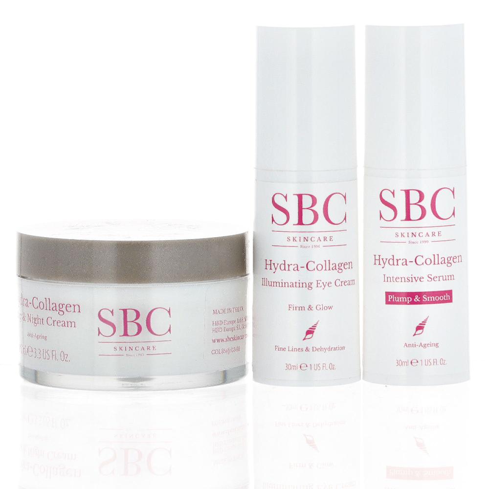 QVC SBC Kit Hydra-Collagen: Siero 30ml + Crema Contorno Occhi 30ml + Crema Giorno E Notte