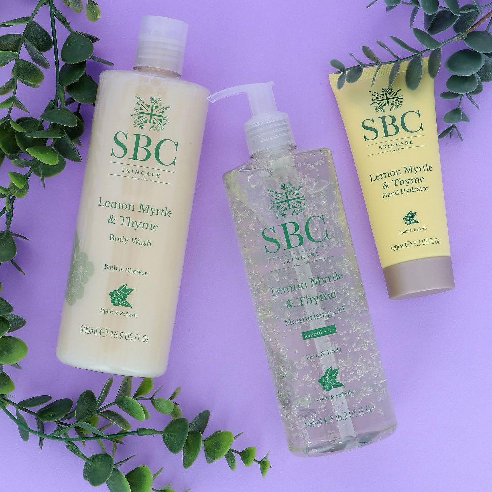QVC SBC Kit viso corpo e mani Lemon Myrtle & Thyme 3 pcs