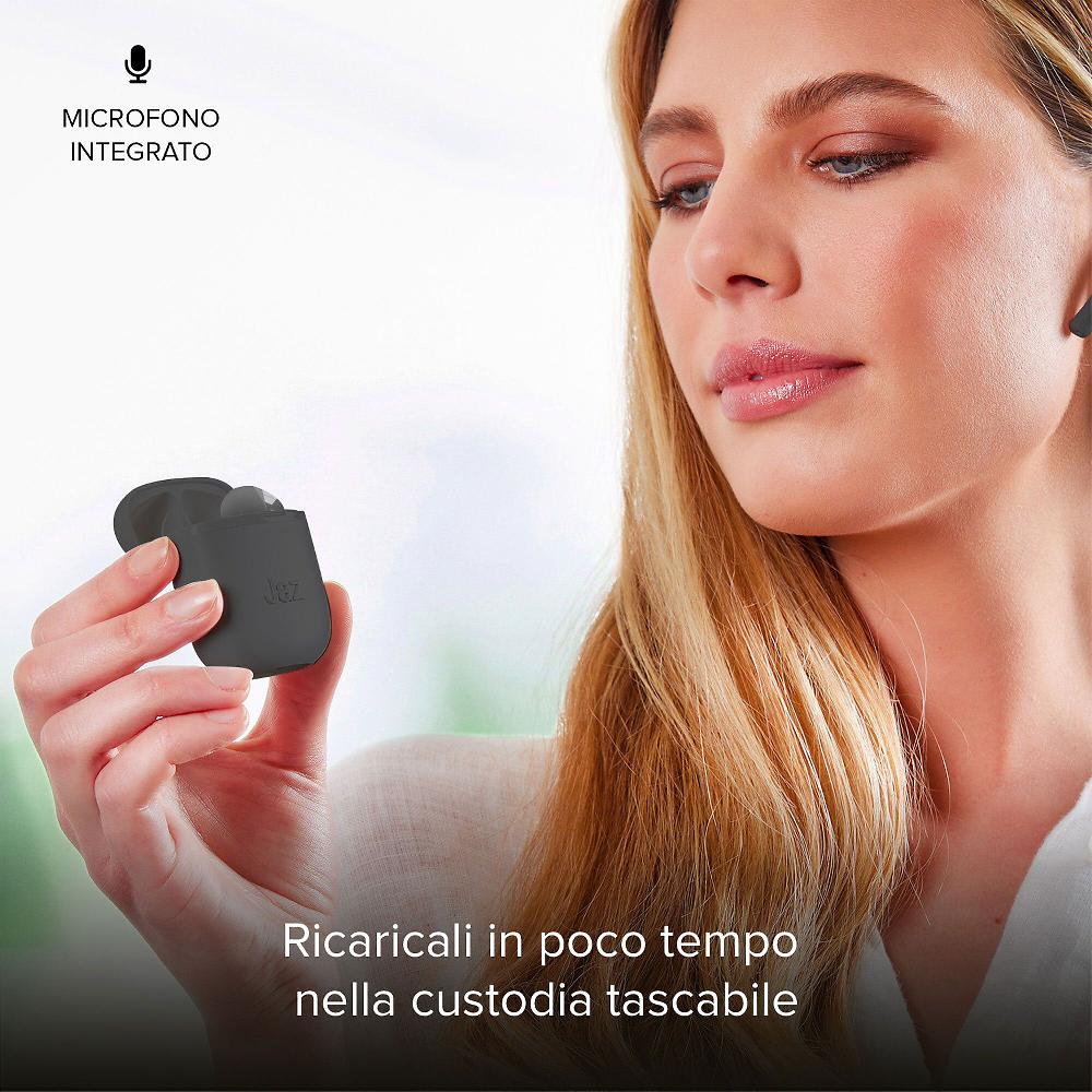 QVC SBS Auricolari Wireless TWS Silk Con Base Di Ricarica