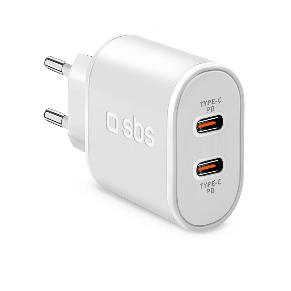 QVC SBS Caricatore Power Delivery con 2 porte USB-C