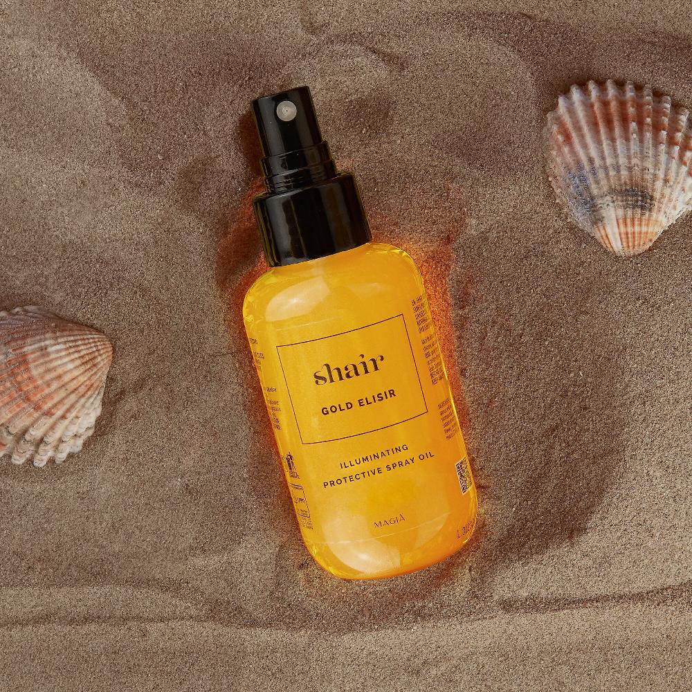 QVC SHAIR Olio spray protettivo per capelli Gold Elisir