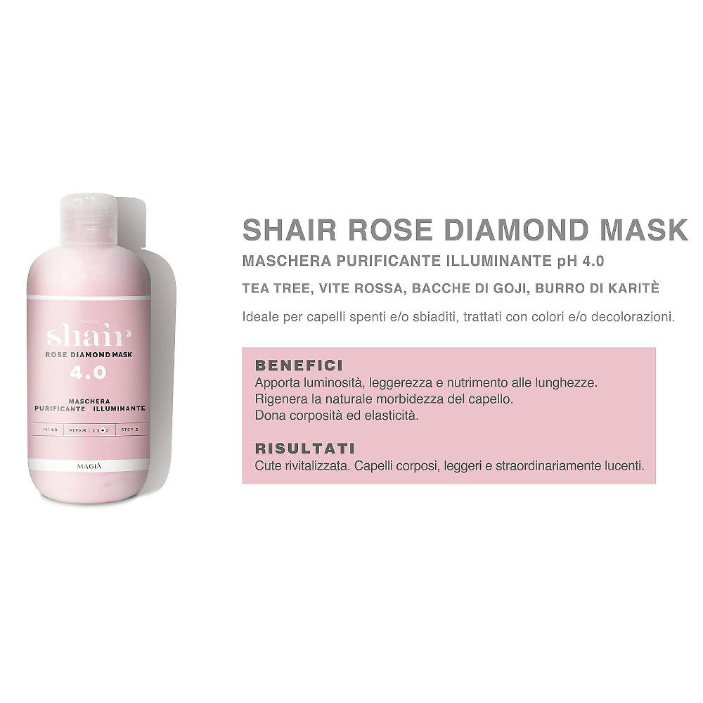 QVC SHAIR Rose Diamond Mask PH 4.0 Maschera Purificante Capelli