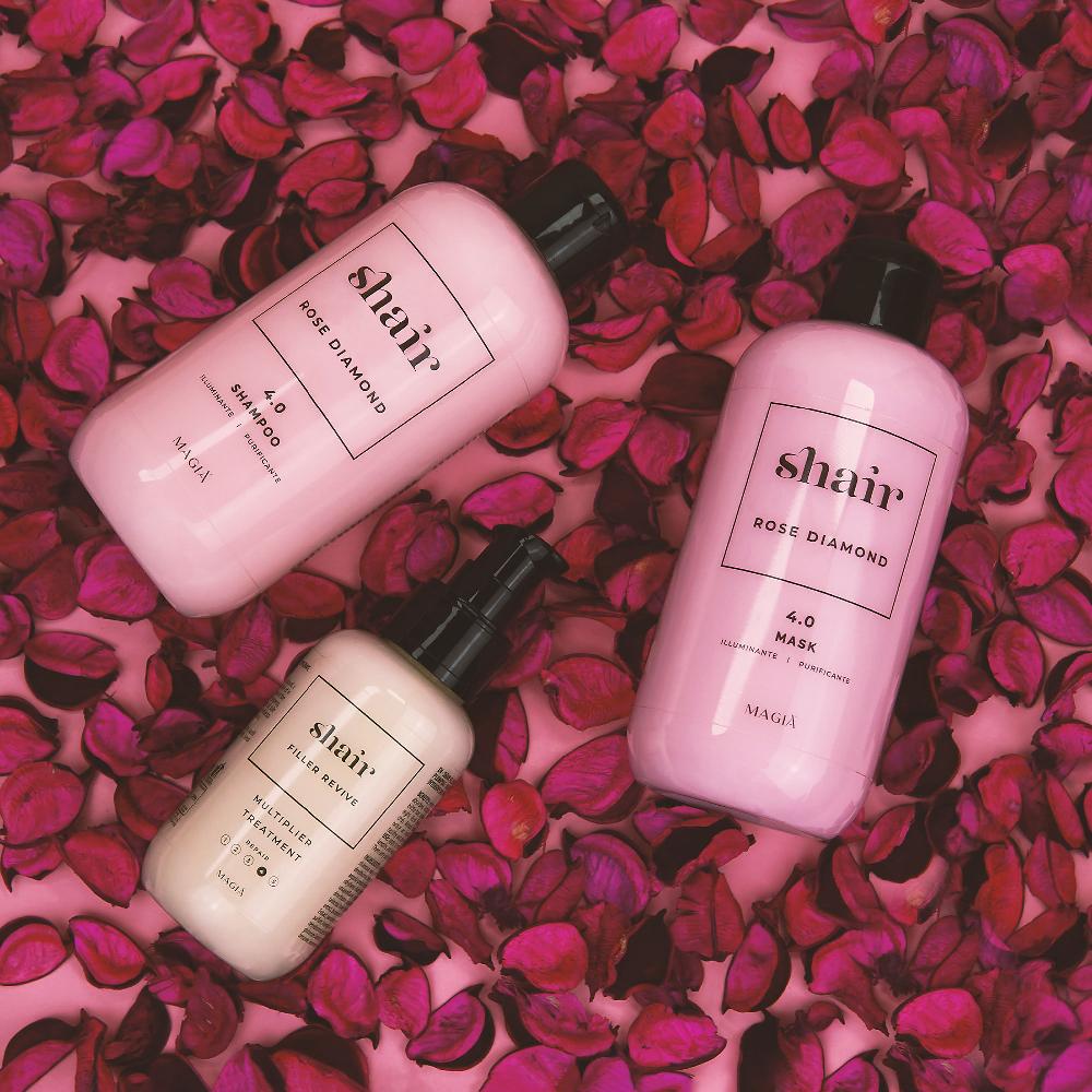 QVC Shair Shampoo e maschera Rose Diamond e filler rigenerante Revive