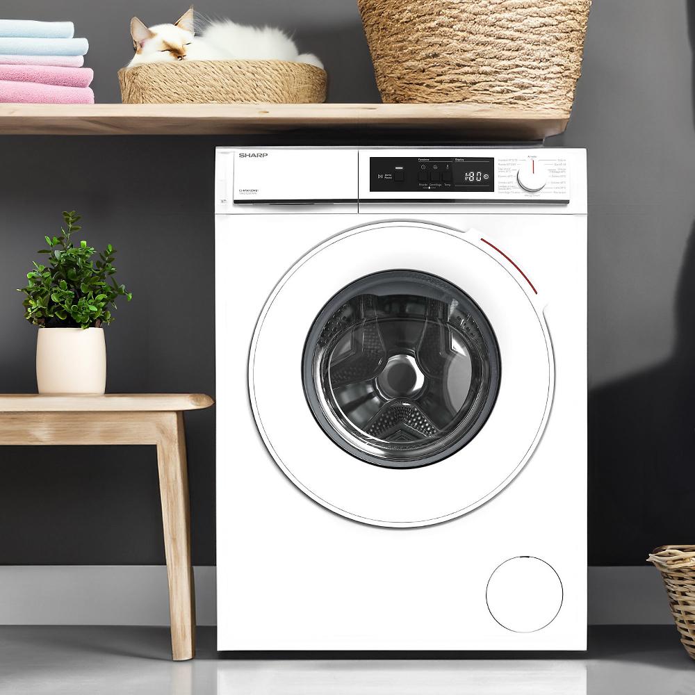 QVC Sharp Lavatrice 8 kg EF-NFA812DWB1 con servizi inclusi