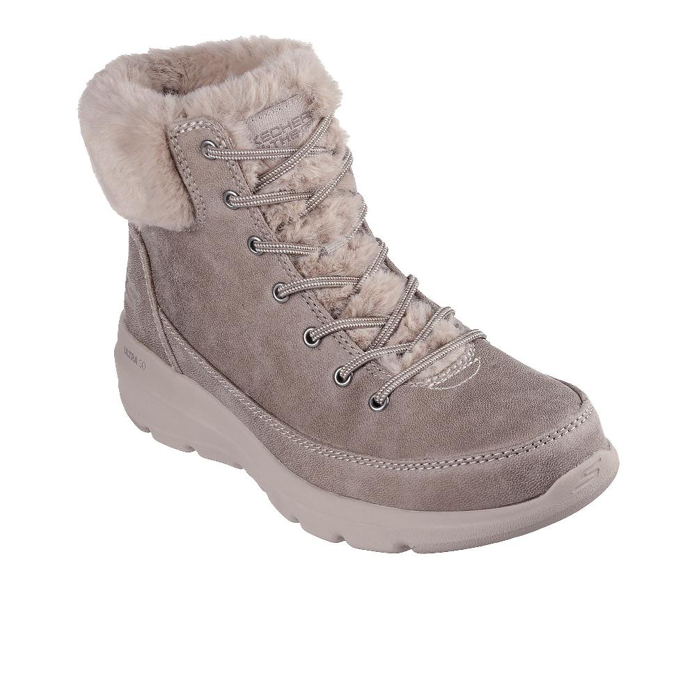 QVC Skechers Stivaletti stringati Glacial Ultra con finto pelo decorativo