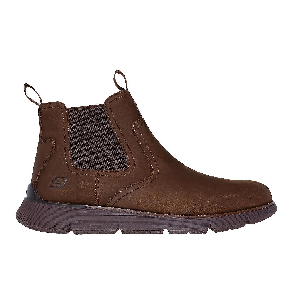 QVC Skechers Stivaletti Uomo Chelsea In Pelle Con Elastico Laterale