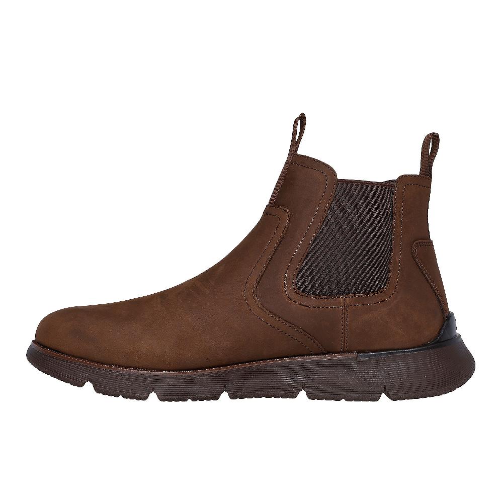 QVC Skechers Stivaletti Uomo Chelsea In Pelle Con Elastico Laterale