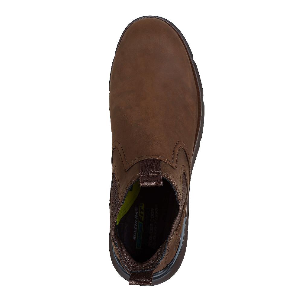 QVC Skechers Stivaletti Uomo Chelsea In Pelle Con Elastico Laterale
