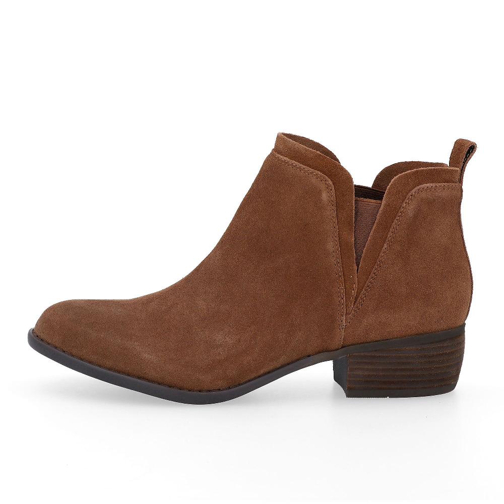 QVC Skechers Tronchetti In Pelle Con Inserti Elastici E Tacco 4 Cm