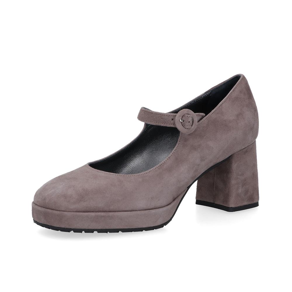 QVC Soffice Sogno Mary Jane in pelle scamosciata con tacco 7 cm