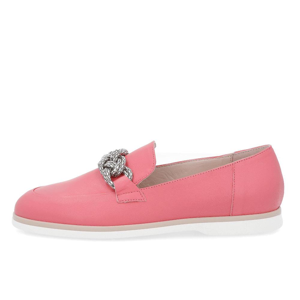 QVC Soffice Sogno Mocassini In Pelle Con Catena Tacco 2 Cm