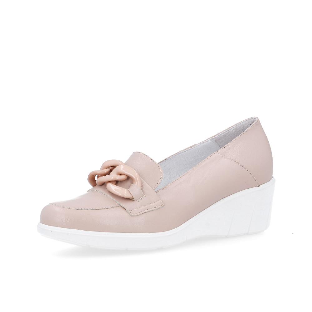QVC Soffice Sogno Mocassini in pelle con zeppa 5 cm
