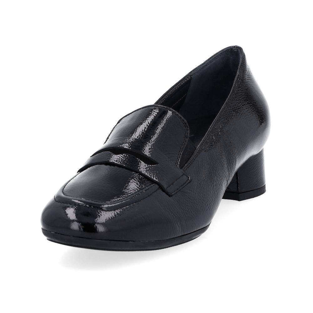 QVC Soffice Sogno Mocassini In Pelle Effetto Vernice Con Tacco 4cm