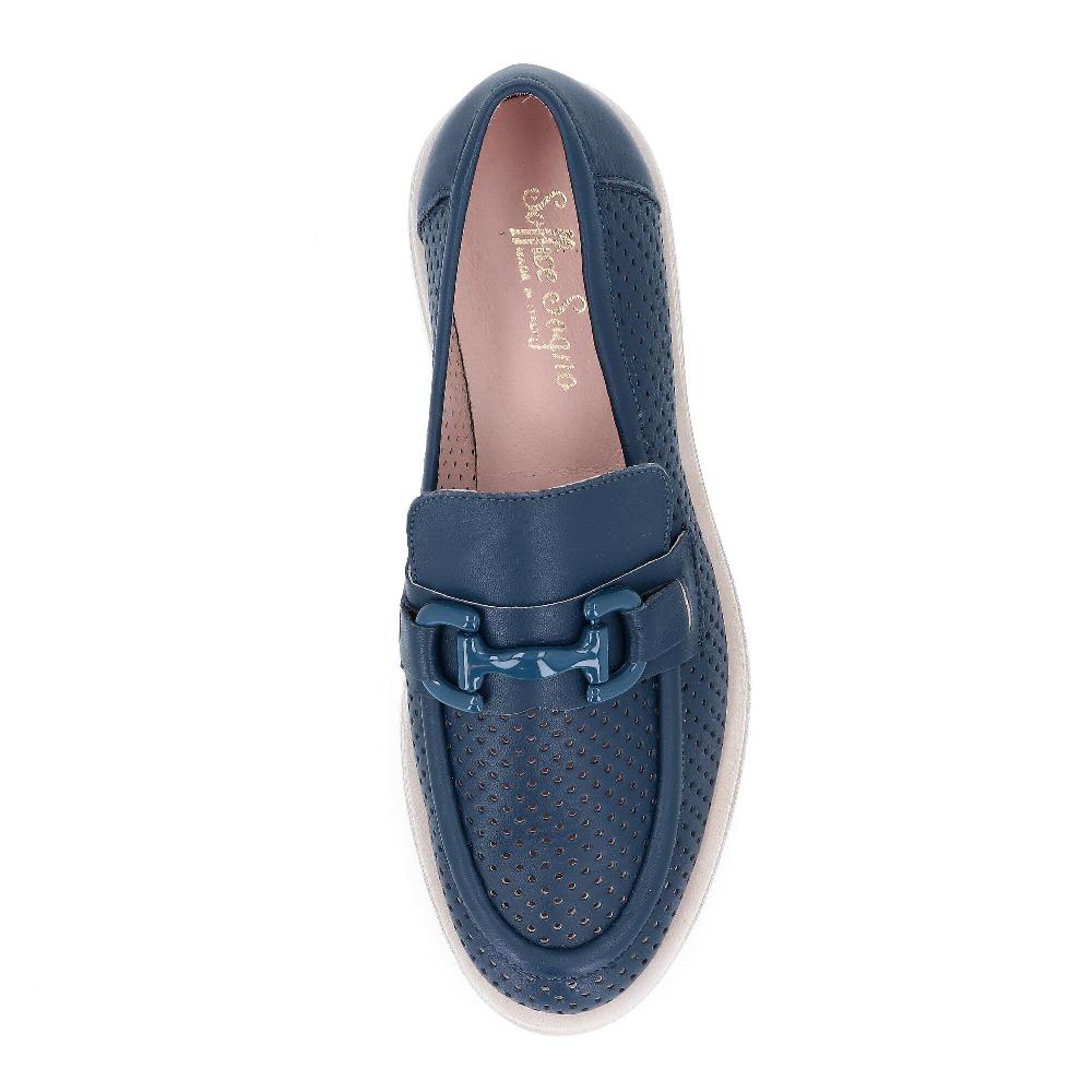 QVC Soffice Sogno Mocassini In Pelle Traforata Tacco 4 Cm