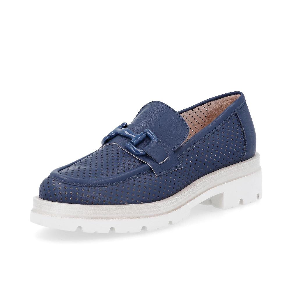 QVC Soffice Sogno Mocassini in pelle traforata tacco 4 cm