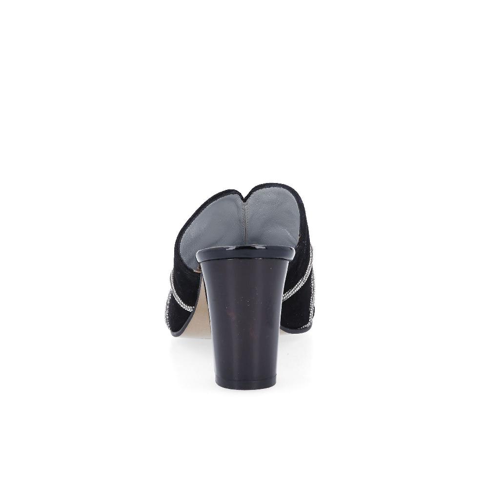 QVC Soffice Sogno Sabot In Pelle Con Cordini Incrociati Tacco 8cm