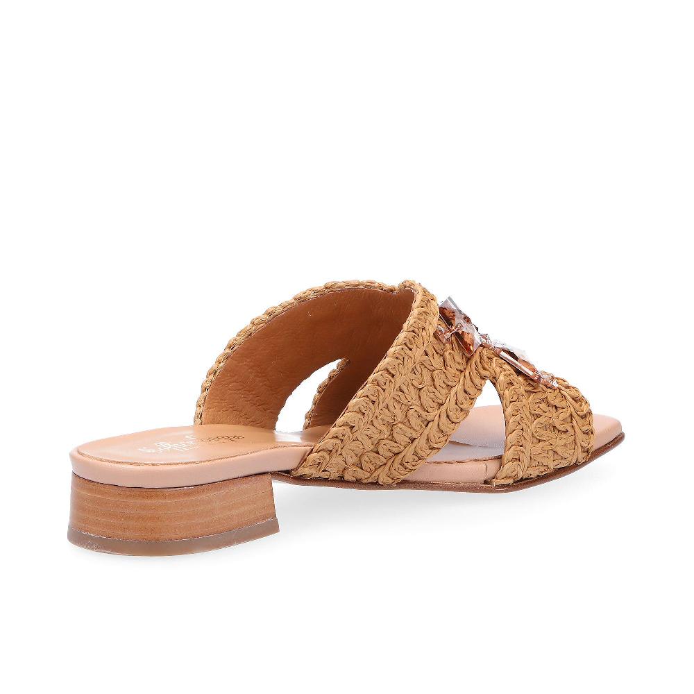 QVC Soffice Sogno Sandali A Ciabatta In Rafia Con Borchie