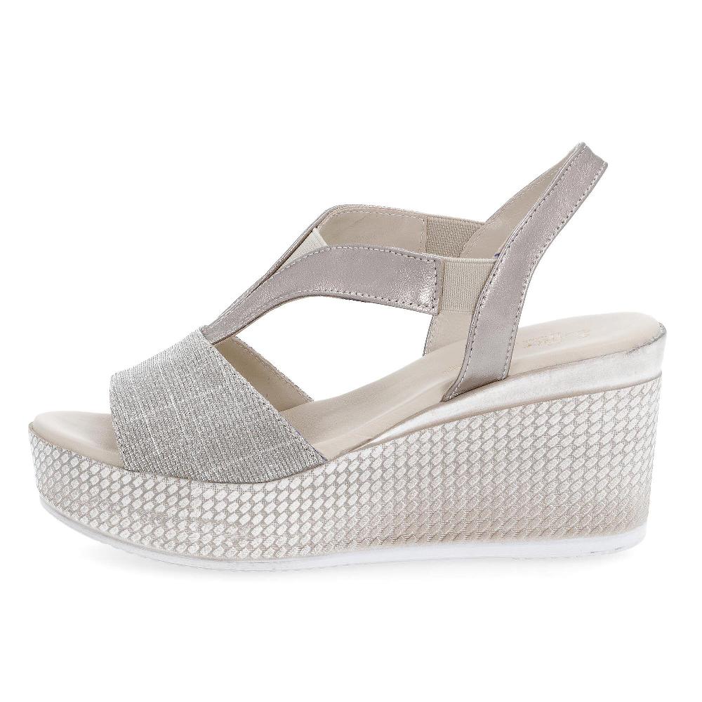 QVC Soffice Sogno Sandali Glitterati Con Zeppa 8 Cm